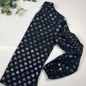 G by Giuliana > Black Polka Dot Blouse Medium